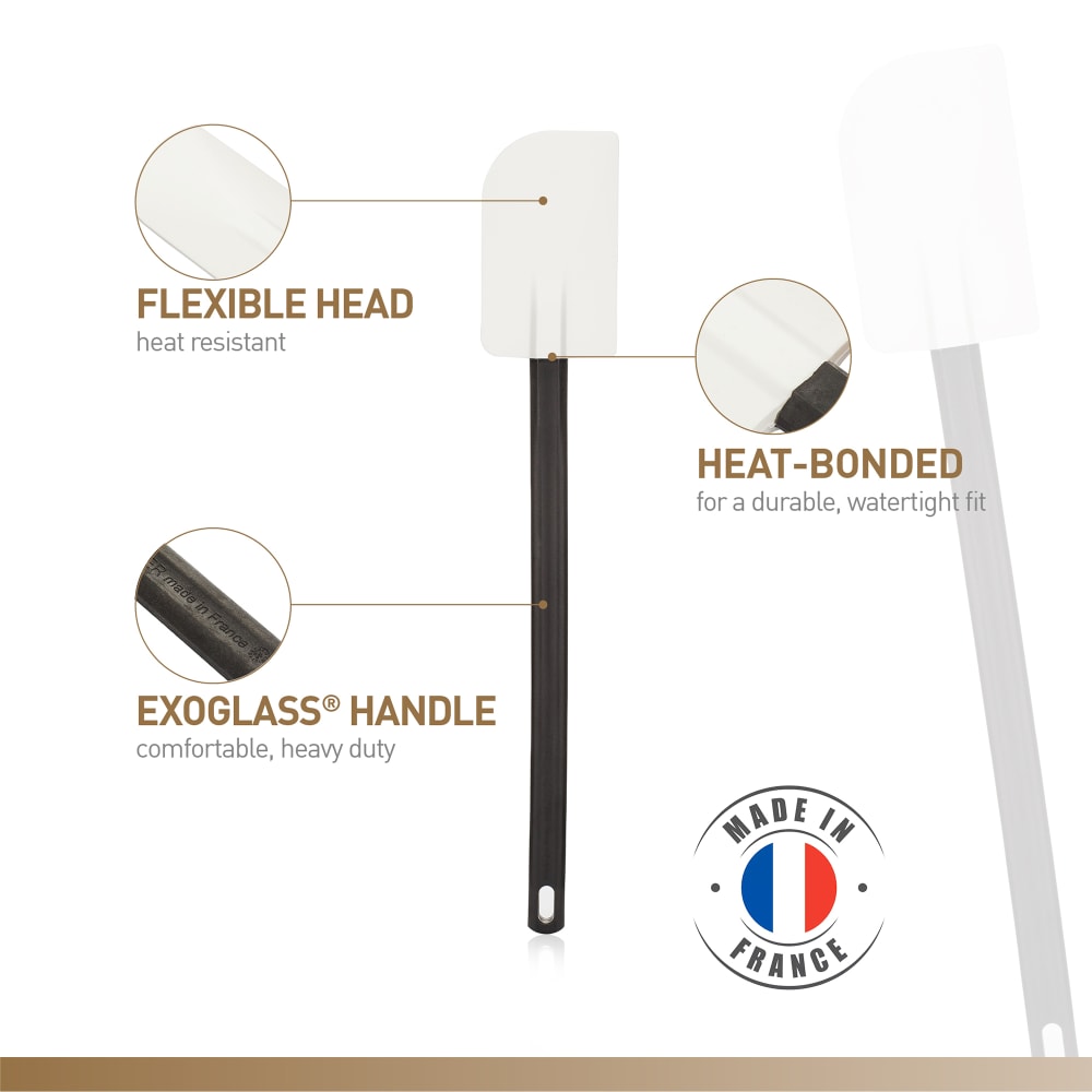 Illustration of a tool with features labeled on a white background