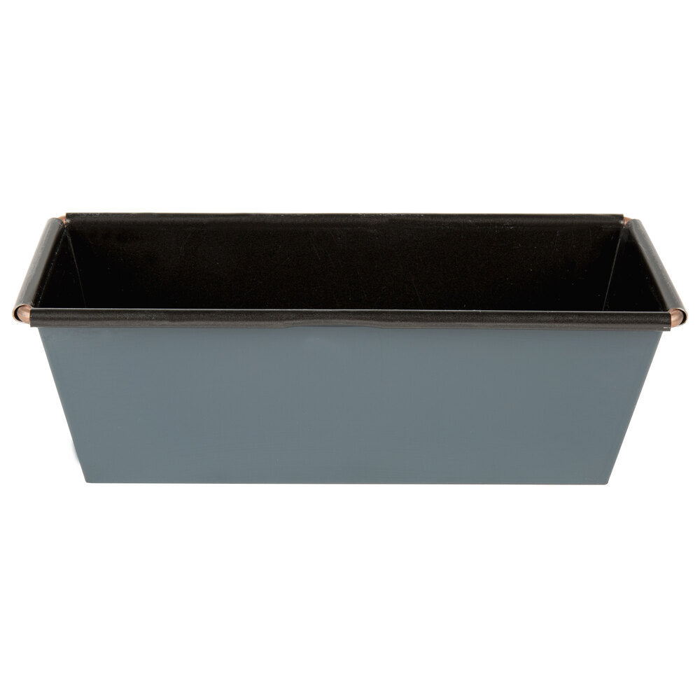 Rectangular Matfer baking pan with a dark interior on a white background