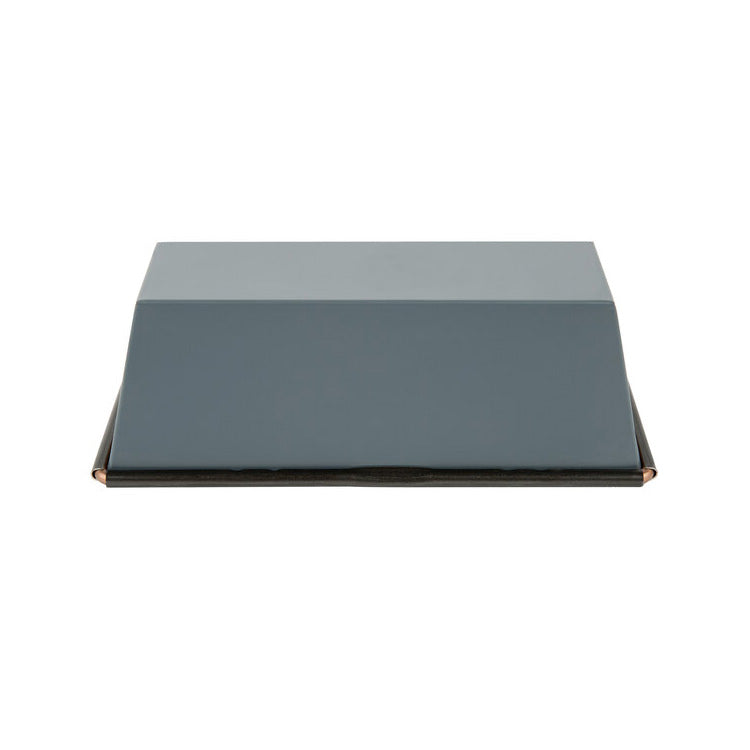 Rectangular dark gray Matfer Exopan pan on a white background