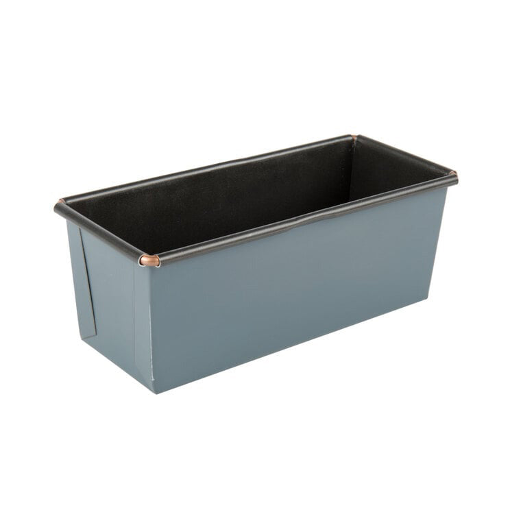 Rectangular Matfer baking pan with black interior on a white background