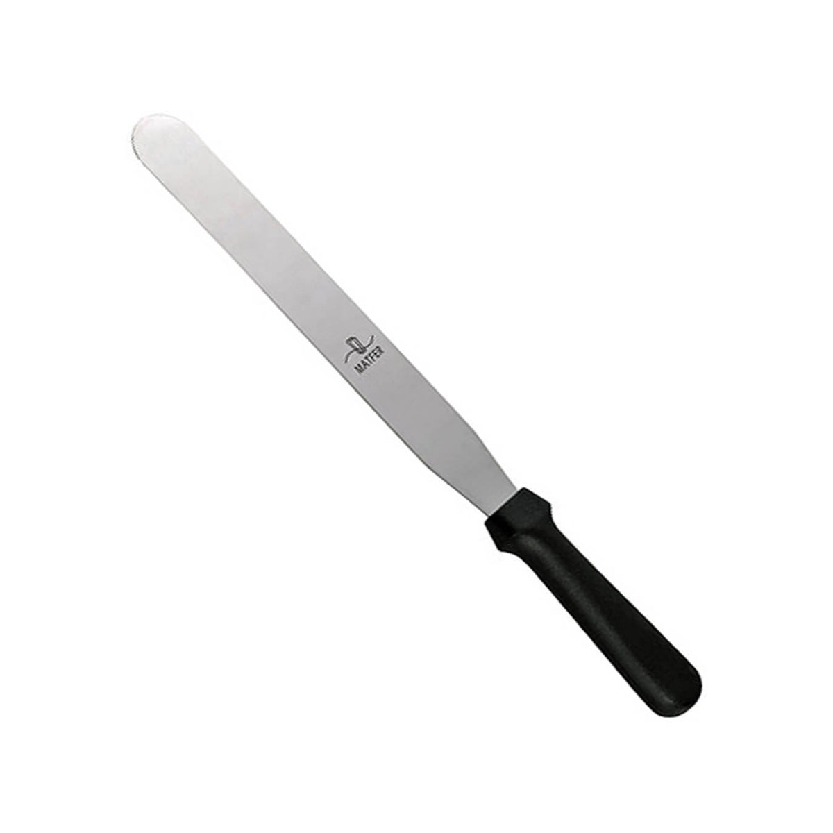 MATFER S/S Flat Blade Spatula with Ergonomic Handle, 11 7/8"/30cm 