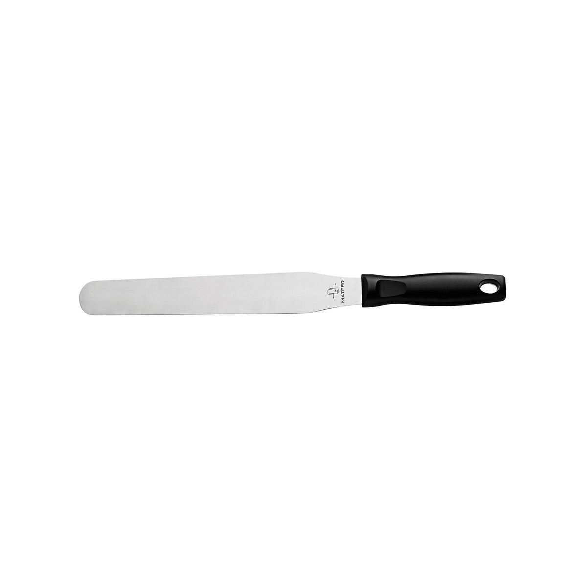MATFER S/S Flat Blade Spatula with Ergonomic Handle, 9 7/8"/25cm