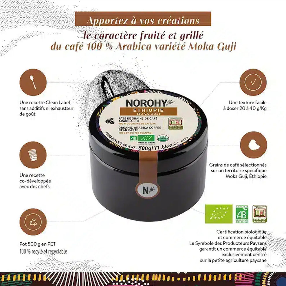 NOROHY Organic Arabica Coffee Bean Paste, 500g
