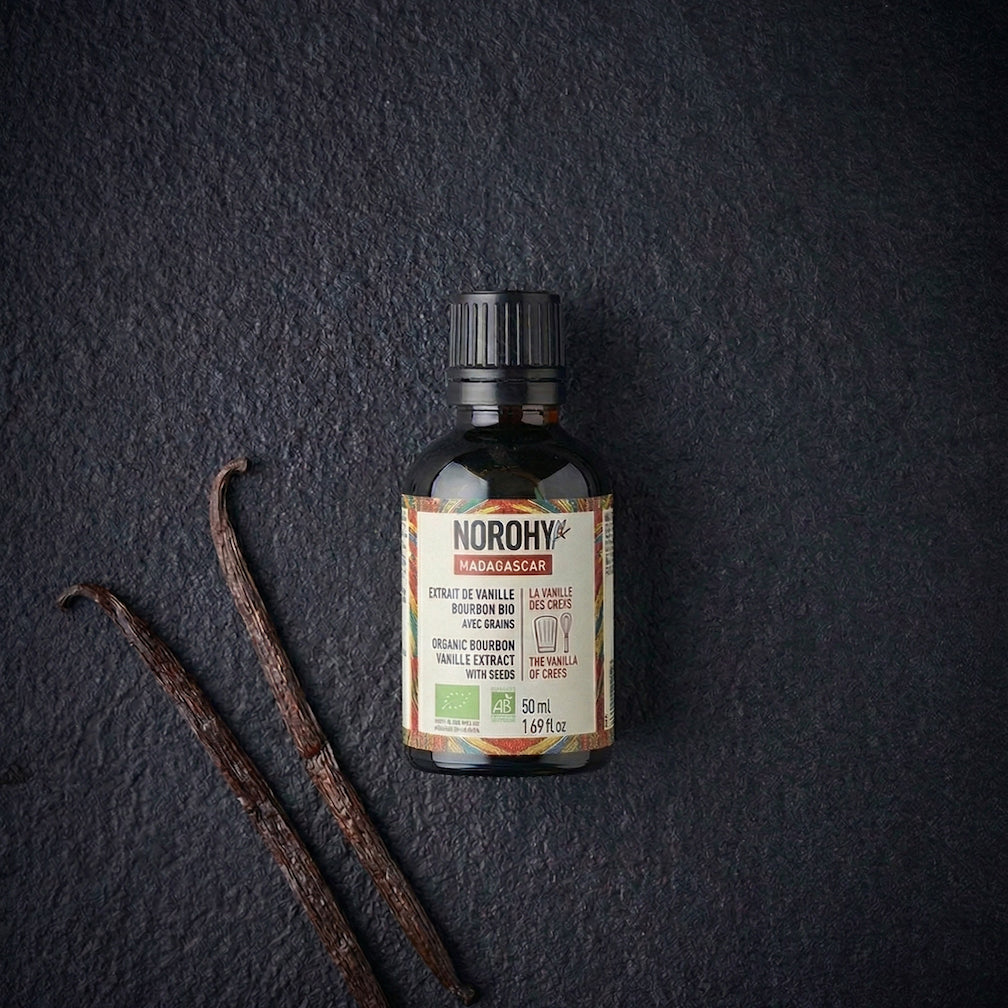 NOROHY Organic Madagascar Vanilla Extract with Seeds, 50ml