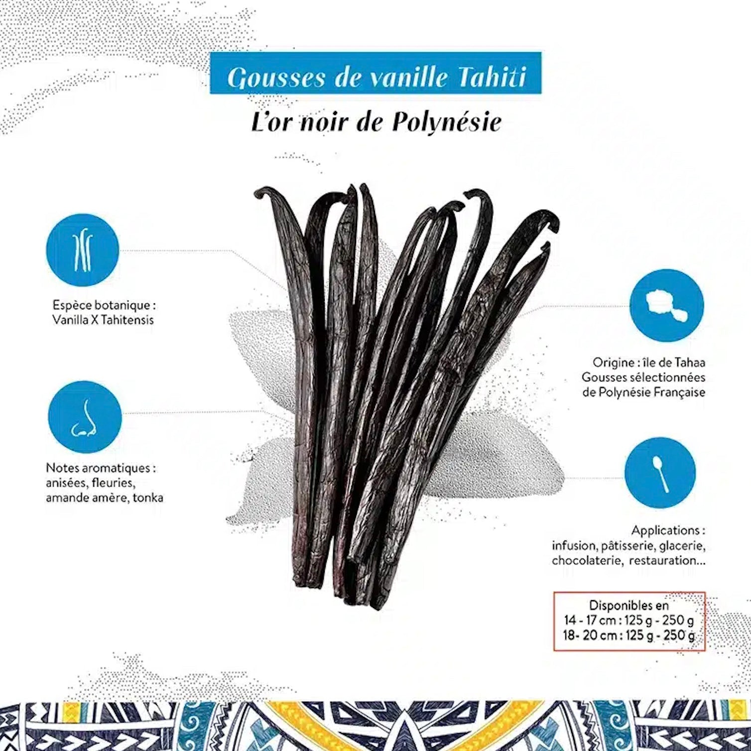 NOROHY Premium Tahitian Vanilla Beans, Vial of 2