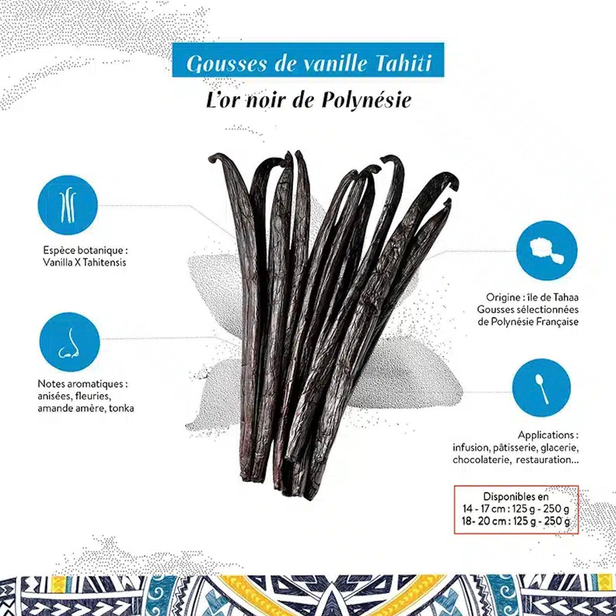 NOROHY Premium Tahitian Vanilla Beans, Vial of 2