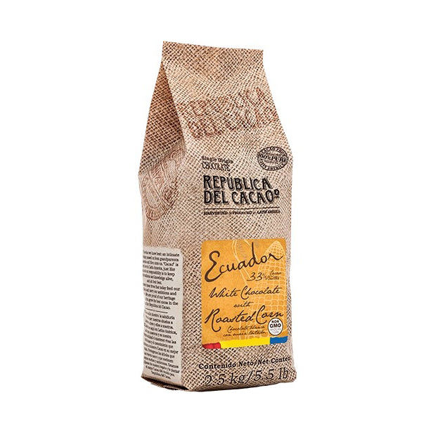 REPUBLICA DEL CACAO Ecuador 33% with Roasted Corn – White Chocolate Couverture