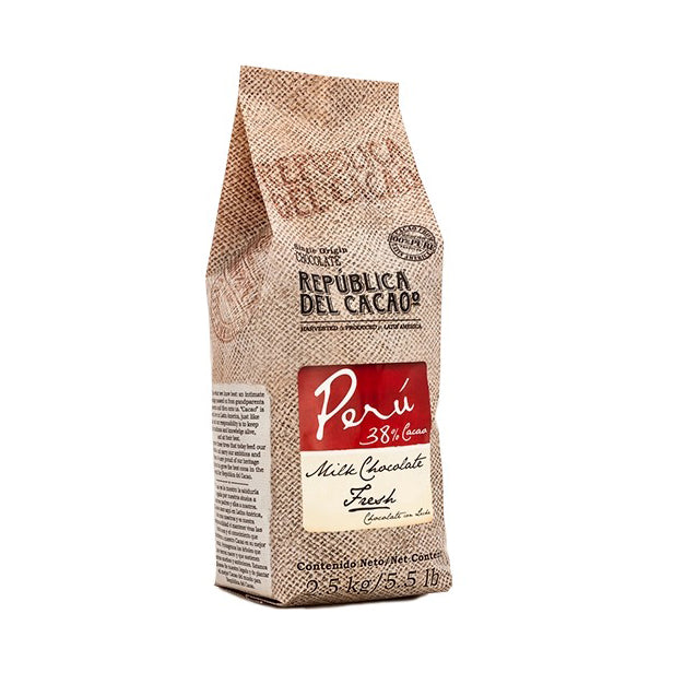 REPUBLICA DEL CACAO Peru 38% – Milk Chocolate Couverture