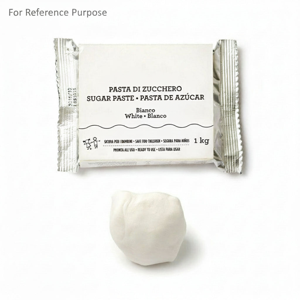 White rolled fondant by Gusta Supplies for cake decorating, 100g pack