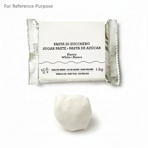 White rolled fondant by Gusta Supplies for cake decorating, 100g pack