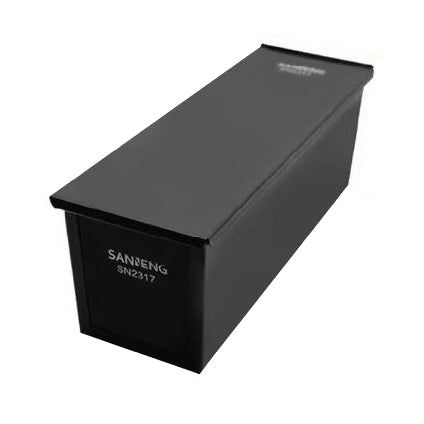 Black rectangular Sanneng loaf pan with 'SANNENG' branding on a white background