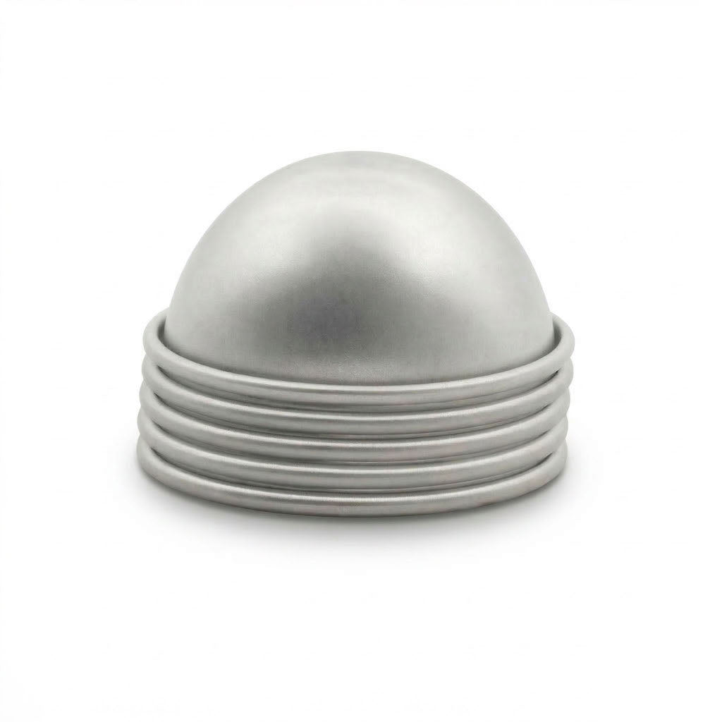 SANNENG SN6043 Anodized Aluminum Half Sphere Dome Mould Set, 2.75 in (Set of 5)