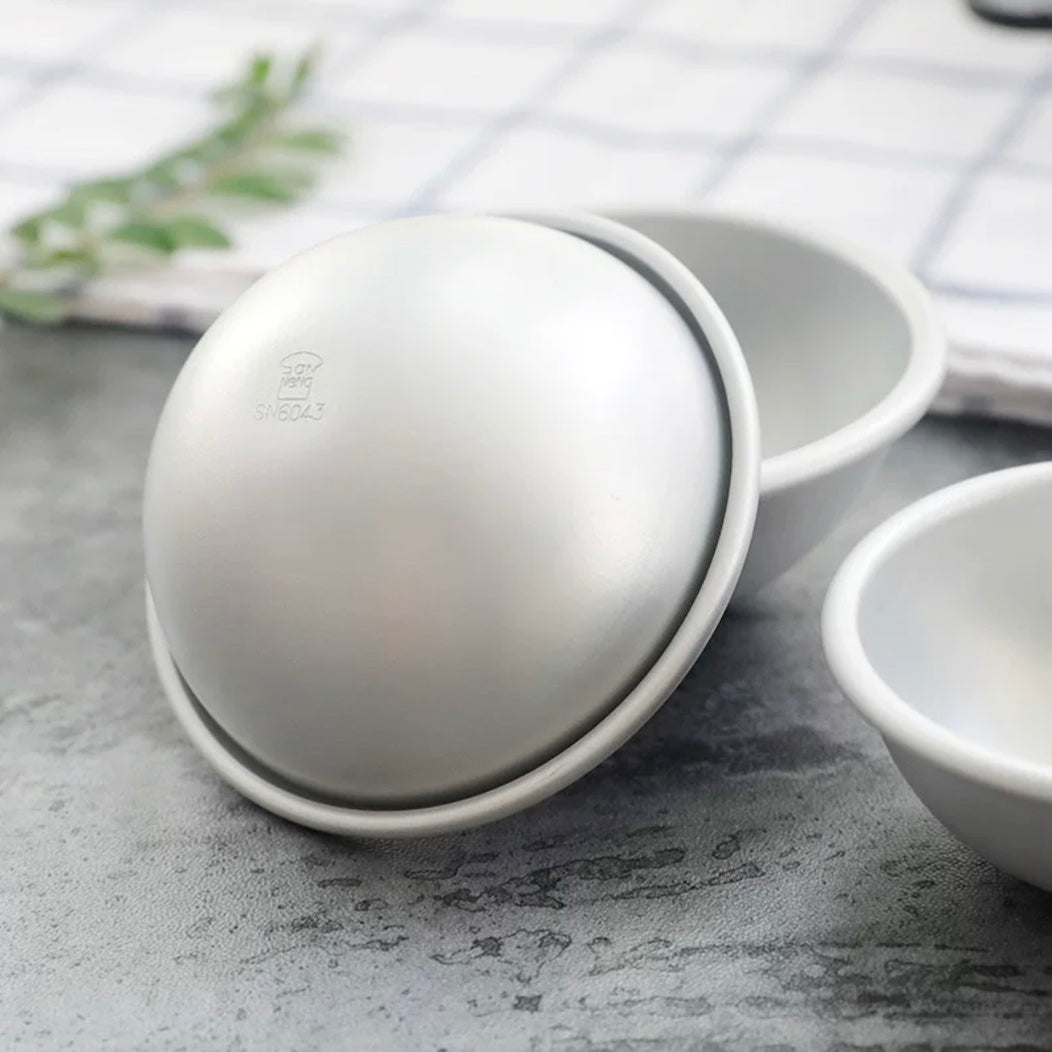 SANNENG SN6043 Anodized Aluminum Half Sphere Dome Mould Set, 2.75 in (Set of 5)