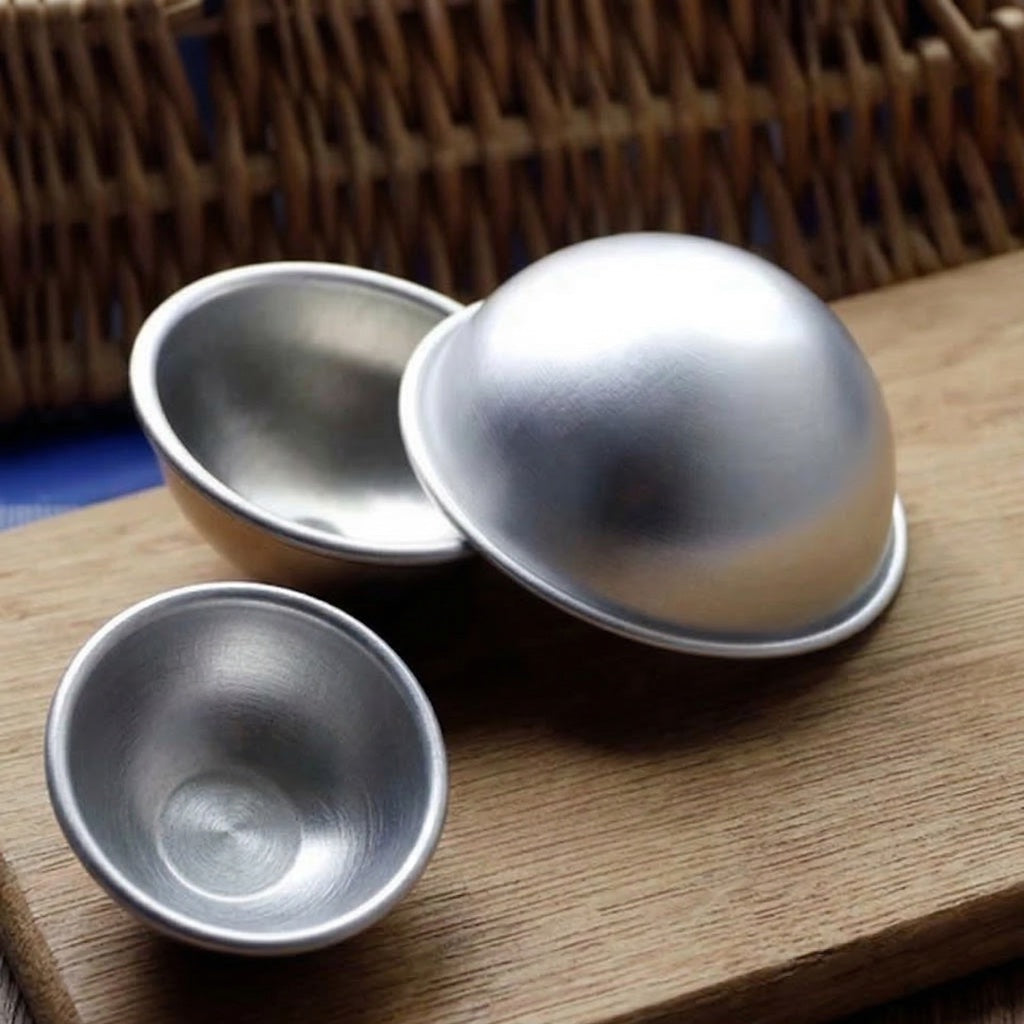 SANNENG SN6043 Anodized Aluminum Half Sphere Dome Mould Set, 2.75 in (Set of 5)