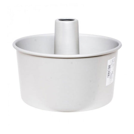 8 inch Sanneng chiffon and angel cake pan with removable bottom on a white background SN5254