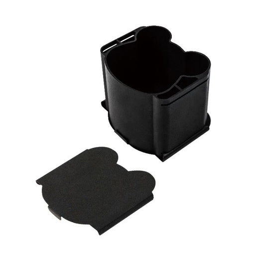 A black Sanneng non-stick bear shape shokupan toast box with a matching black lid, shown on a plain white background.