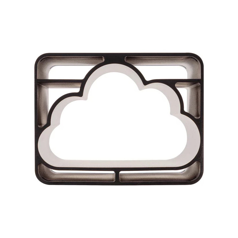 A dark brown Sanneng large cloud-shaped cutout of the toast box shown on a plain white background.