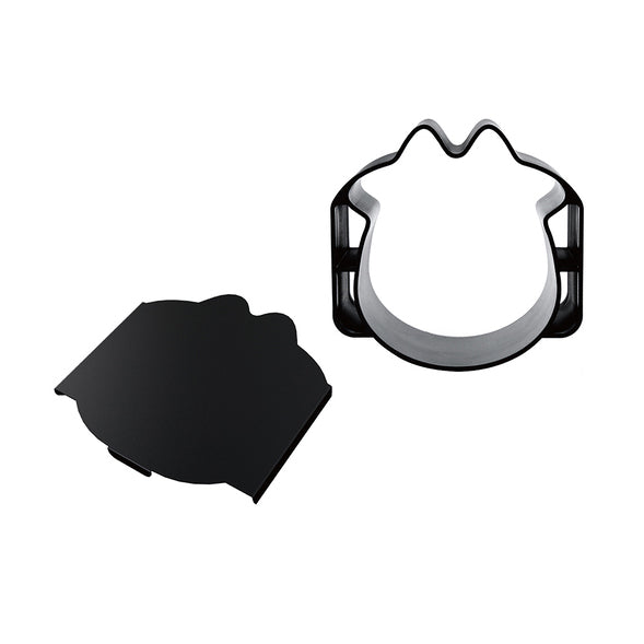 A black Sanneng non stick cow shape shokupan toast box mould shown on a plain white background.