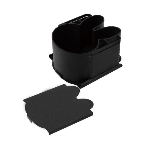 A black Sanneng rabbit shape shokupan toast box with a separate matching black lid, shown on a plain white background.