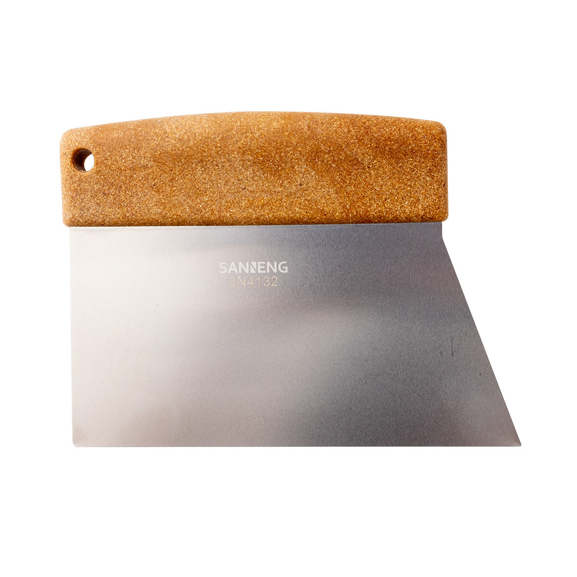 SANNENG SN4132 Stainless Steel Bench Scraper & Dough Cutter (Plant Fibre Handle)