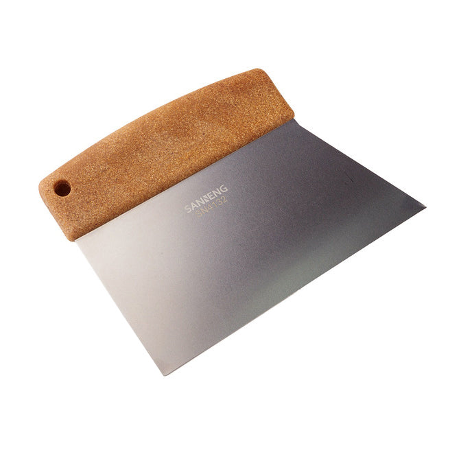 SANNENG SN4132 Stainless Steel Bench Scraper & Dough Cutter (Plant Fibre Handle)