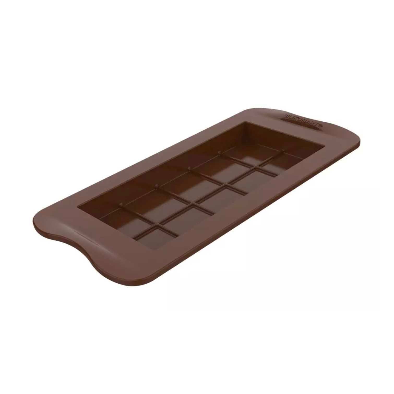 Brown chocolate mold on a white background