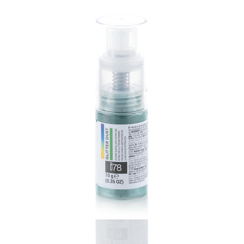 SILIKOMART Glitter Dust Green Spray, Edible Luster Dust, 10 g