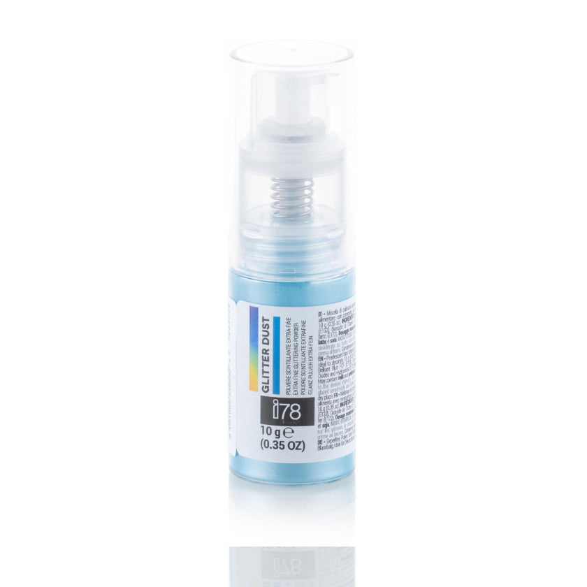 SILIKOMART Glitter Dust Light Blue Spray, Edible Luster Dust, 10 g