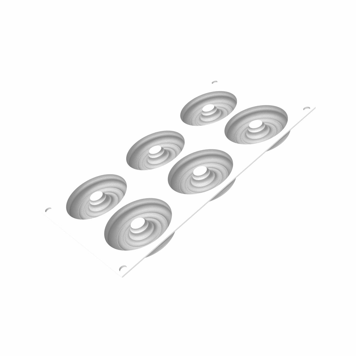 SILIKOMART Tornado Tart Ring Kit (Silicone Mould + 6 Rings), 80 mm