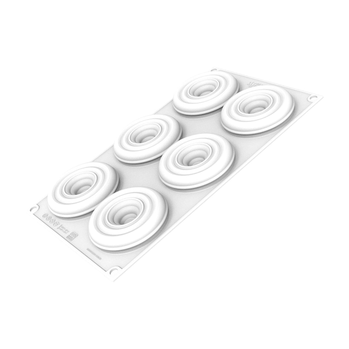 SILIKOMART Tornado Tart Ring Kit (Silicone Mould + 6 Rings), 80 mm