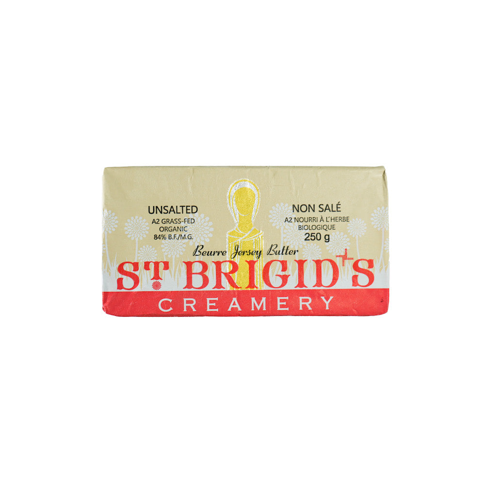 ST. BRIGID'S CREAMERY A2 Organic Unsalted Butter – 84% Fat, 250g