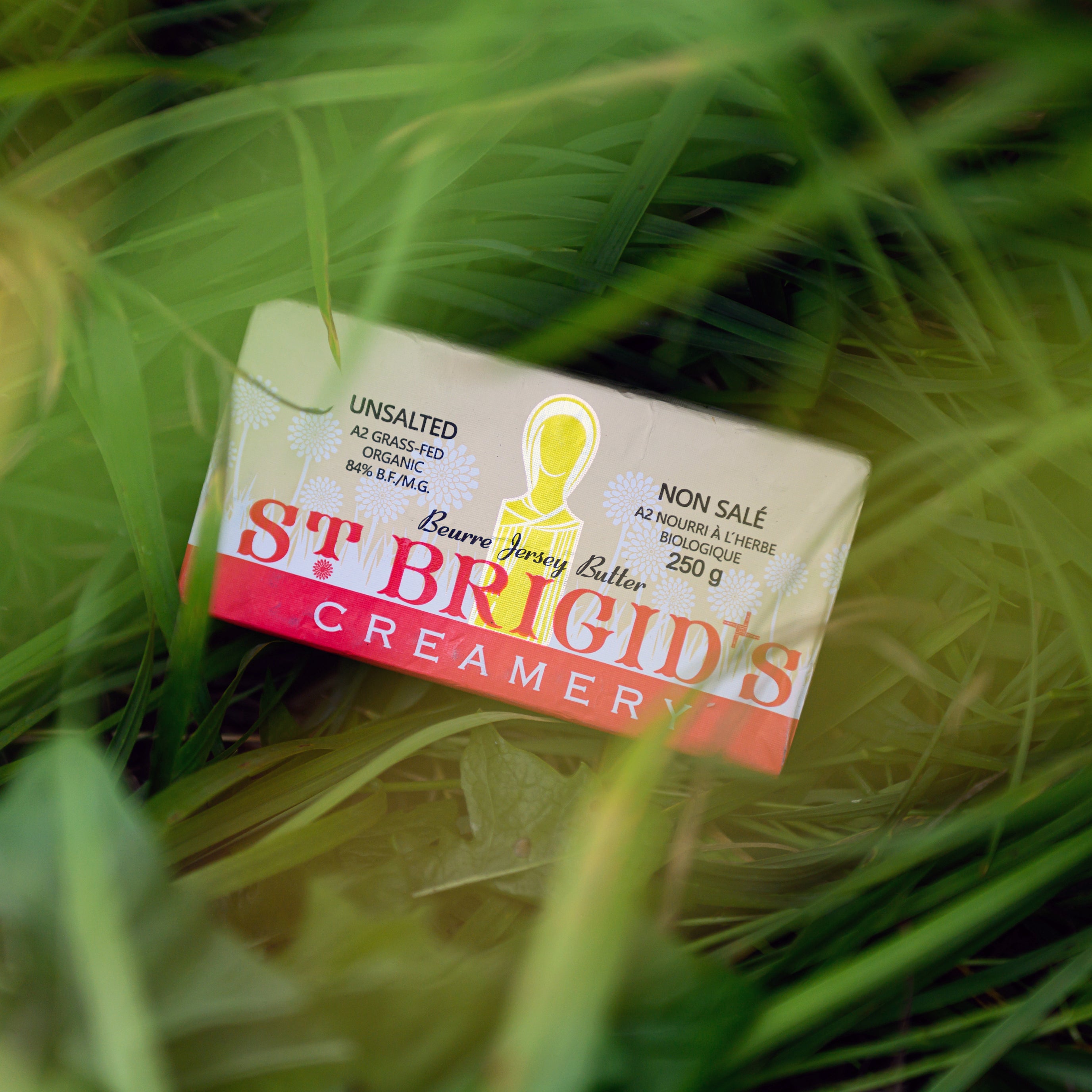 ST. BRIGID'S CREAMERY Organic Churn 84 Unsalted Butter 84% Fat, 250g