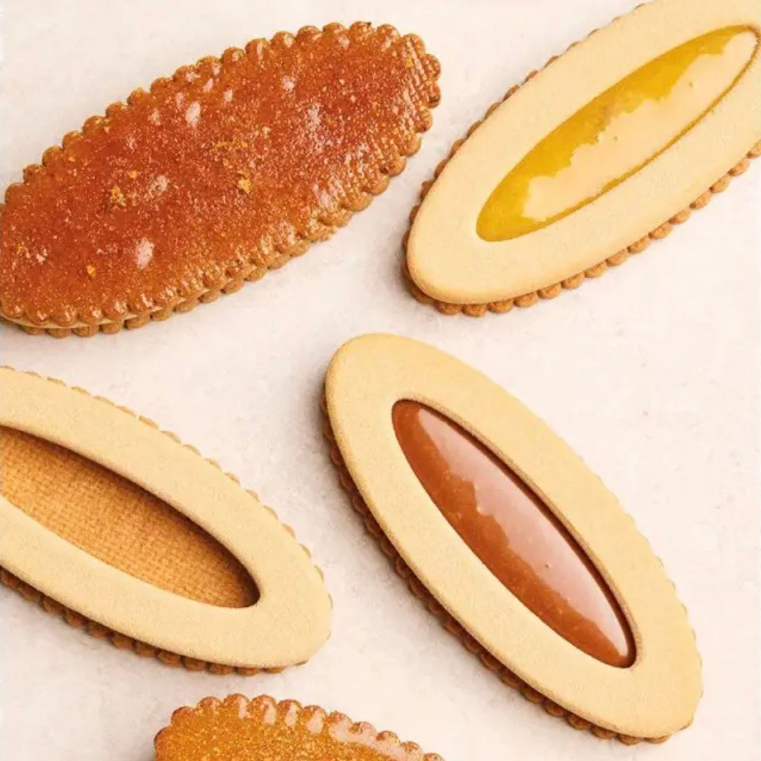 Ice Cream Cookies with a filling on a white background