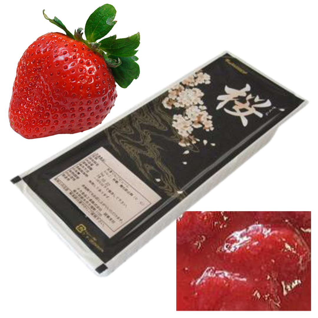 TAKA frozen Amaou strawberry puree – sweet premium Japanese berries (あまおう), 1kg