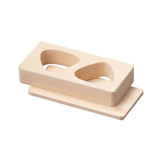 YAMACO Hinoki Onigiri Mold – 2-Cavity Japanese Rice Ball Maker