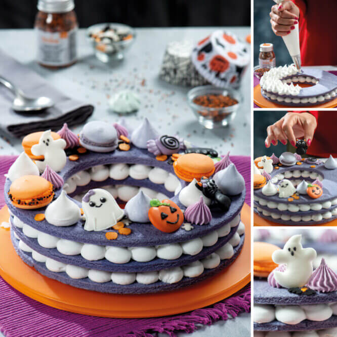 Halloween Fantasy Sugar Decorations – Handmade, 6 pcs