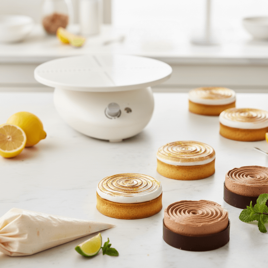 Electric Turntable with Silicone Plate, 28 cm, by Gusta Supplies