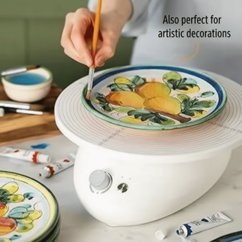 Electric Turntable with Silicone Plate, 28 cm