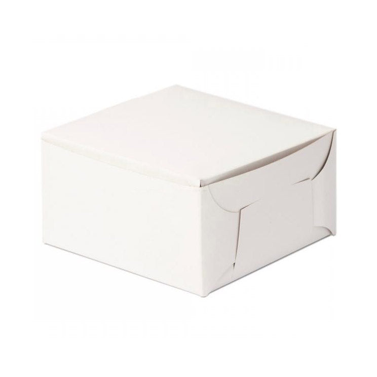 10" White Paper Kraft Cake Box, per box - Gusta Supplies