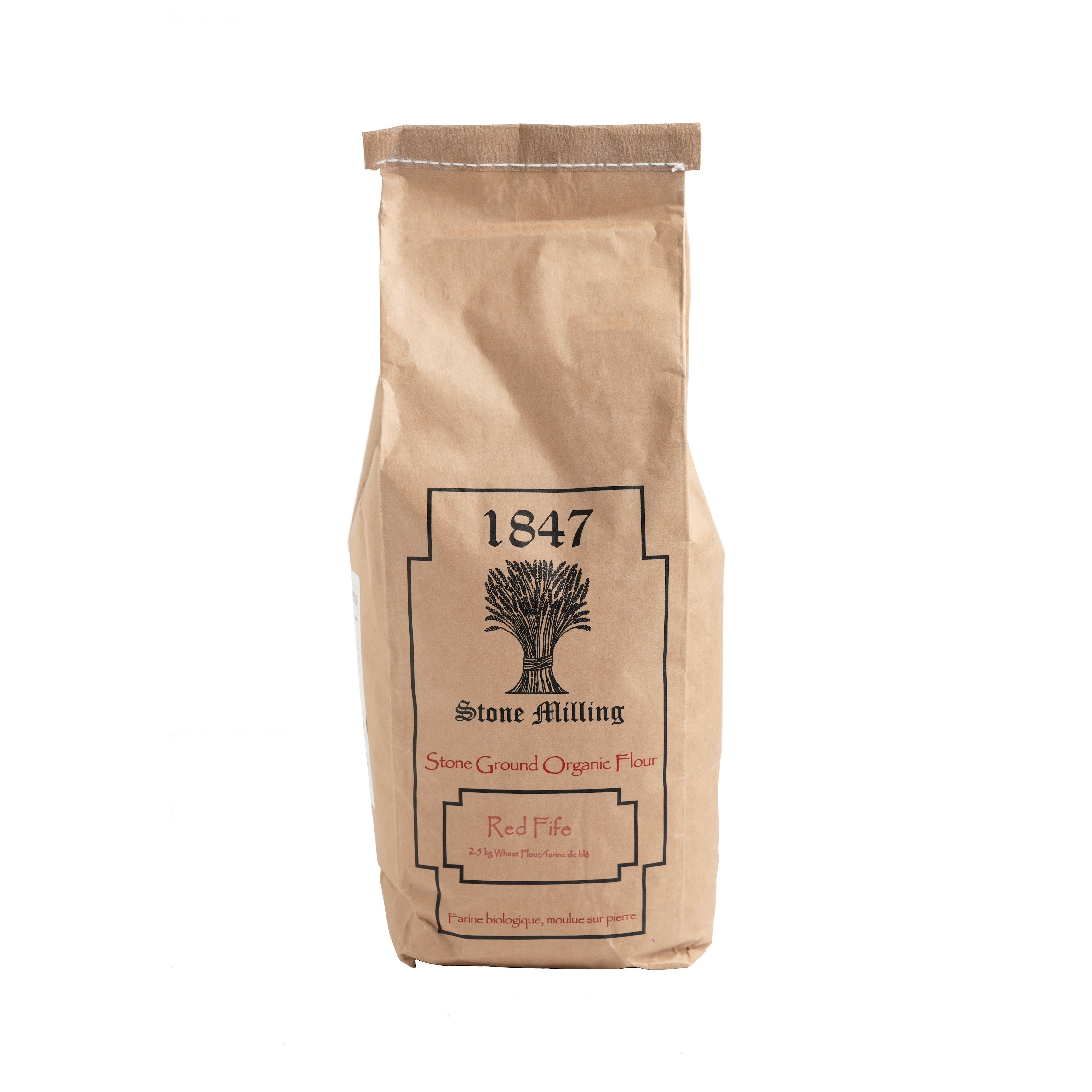 1847 STONE MILLING Organic Unbleached Red Rife Flour, 2.5kg