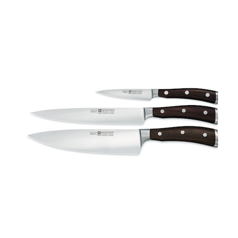 WUSTHOF Ikon Knife Set with 3 Ikon Knives