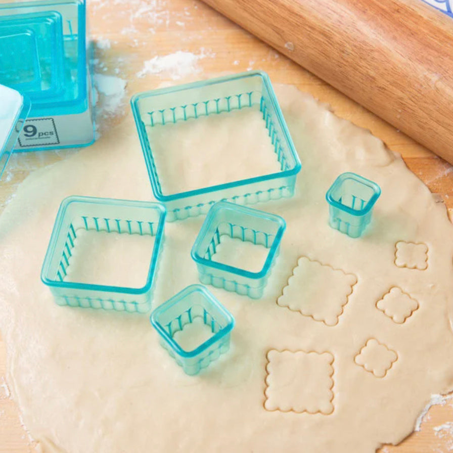 ATECO Fluted Square Cutters (set of 9)