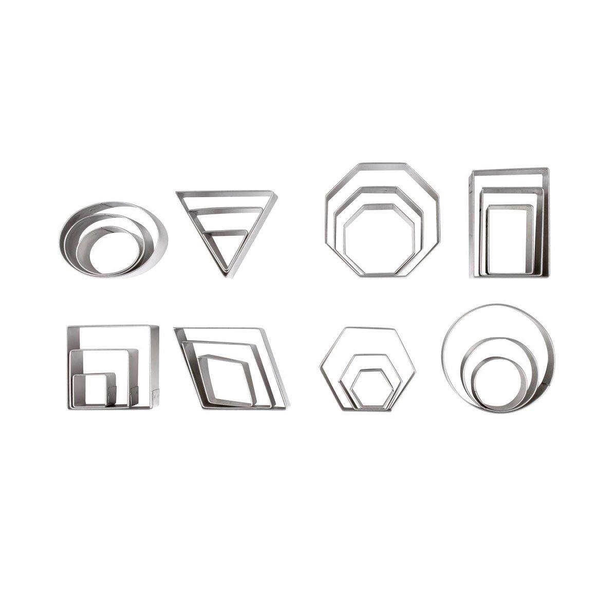 ATECO S/S Geometric Shapes Cutters (set of 24)