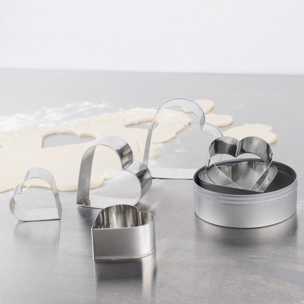 ATECO S/S Heart Cutters (set of 6)