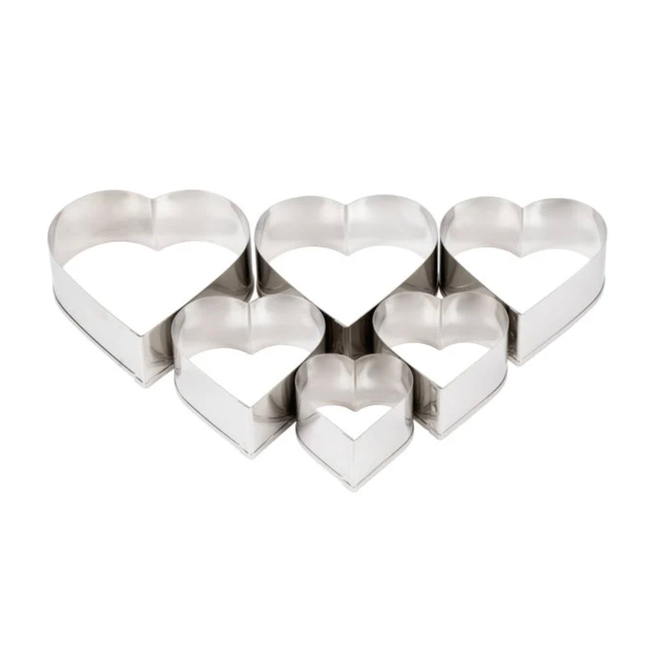 ATECO S/S Heart Cutters (set of 6)