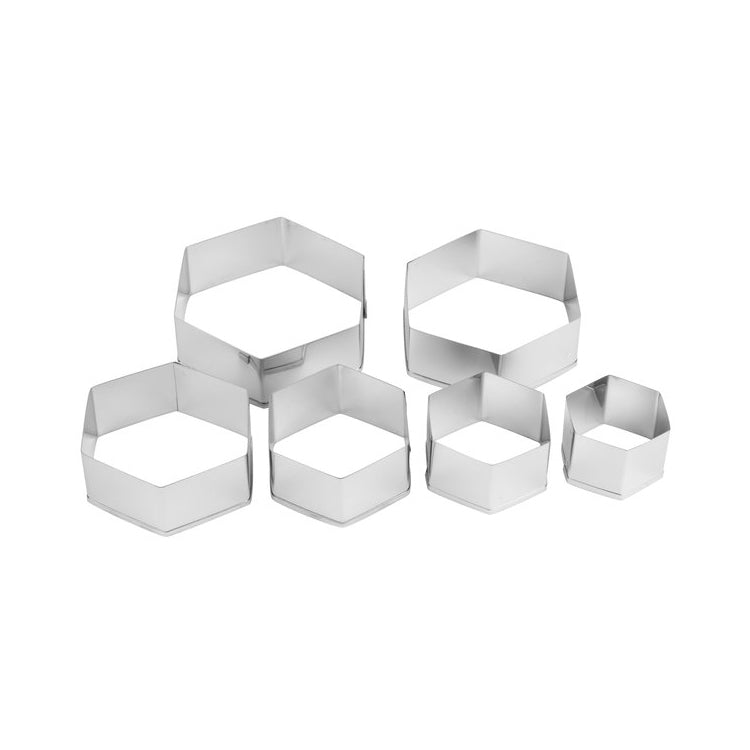 ATECO S/S Hexagon Cutters (set of 6)
