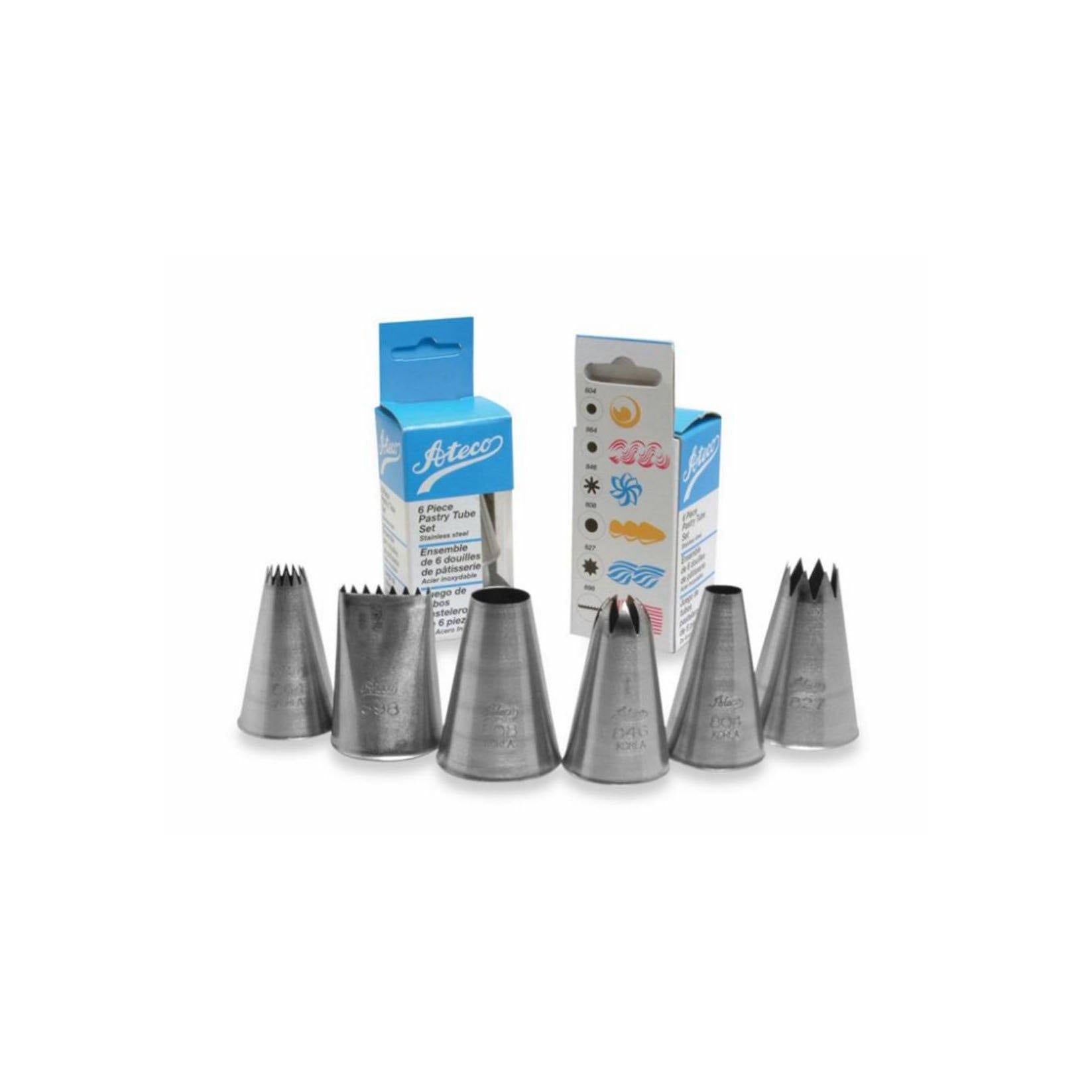 ATECO S/S 6-piece Piping Tips Set