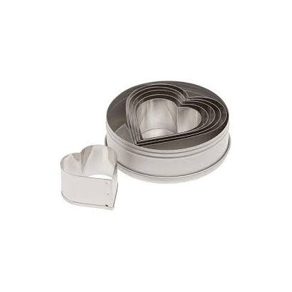 ATECO S/S Heart Cutters (set of 6)