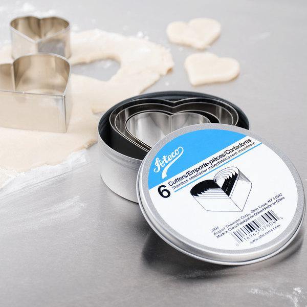 ATECO S/S Heart Cutters (set of 6)