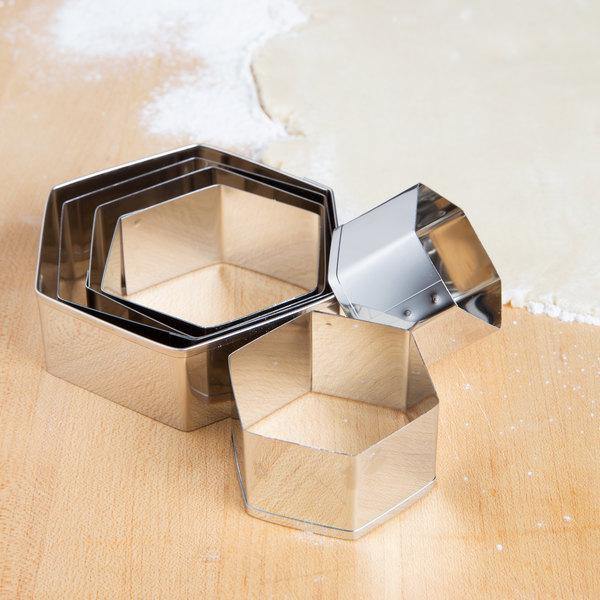 ATECO S/S Hexagon Cutters (set of 6)